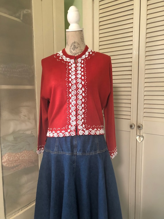 1950s beaded cardigan