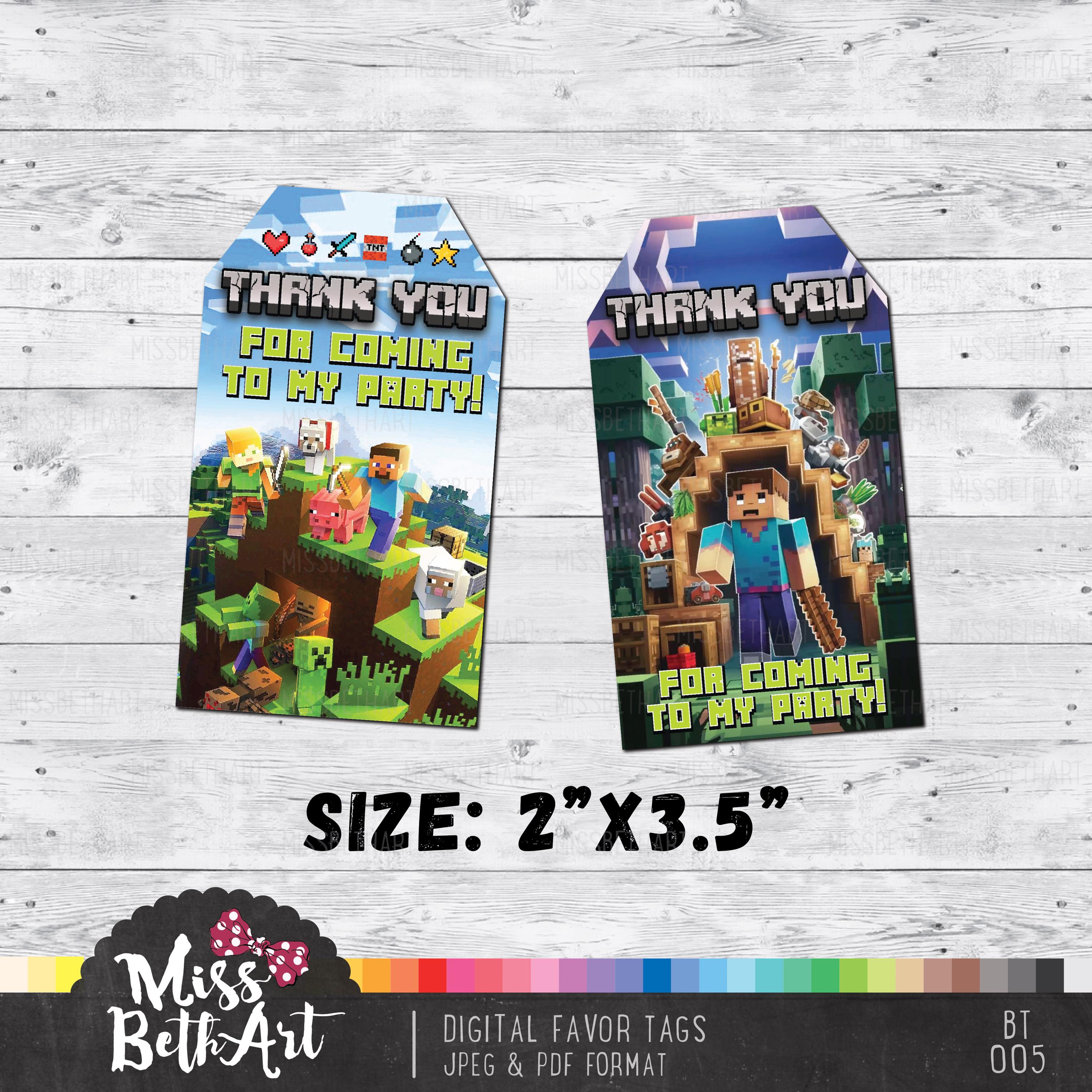 Digital 2x3.5 Favor Tags