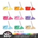 30 Colors Cleaning Mop & Bucket Clipart - Instant Download 