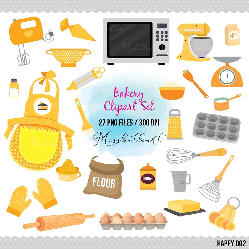 Bakery/ Kitchen Tools Clipart Instant Download Etsy