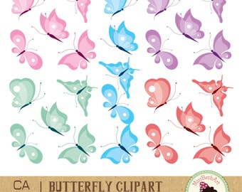 Butterfly Clipart / Scrapbook. Planner Clipart. Planner sticker. Learning Clipart - Instant Download