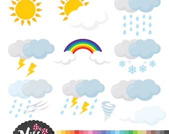 Weather Clipart - Instant Download
