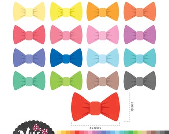 30 Colors Bowtie Clipart. School Clipart learning planner sticker Clipart. Baby gentleman - Instant Download