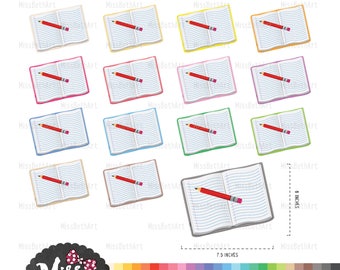 clipart do my homework 30 Colors Homework/ Writing Clipart - Instant Download