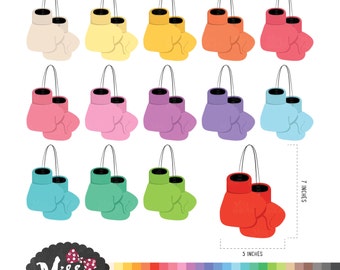 30 Colors Boxing Gloves Clipart. Planner Clipart. School Clipart - Instant Download