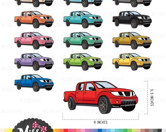 30 Colors Travel/ Car Clipart. School Clipart. Learning Clipart. Planner Clipart - Instant Download