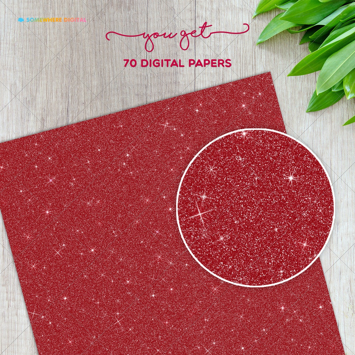 Glitter Digital Paper Rainbow Glitter Printable Glitter Etsy