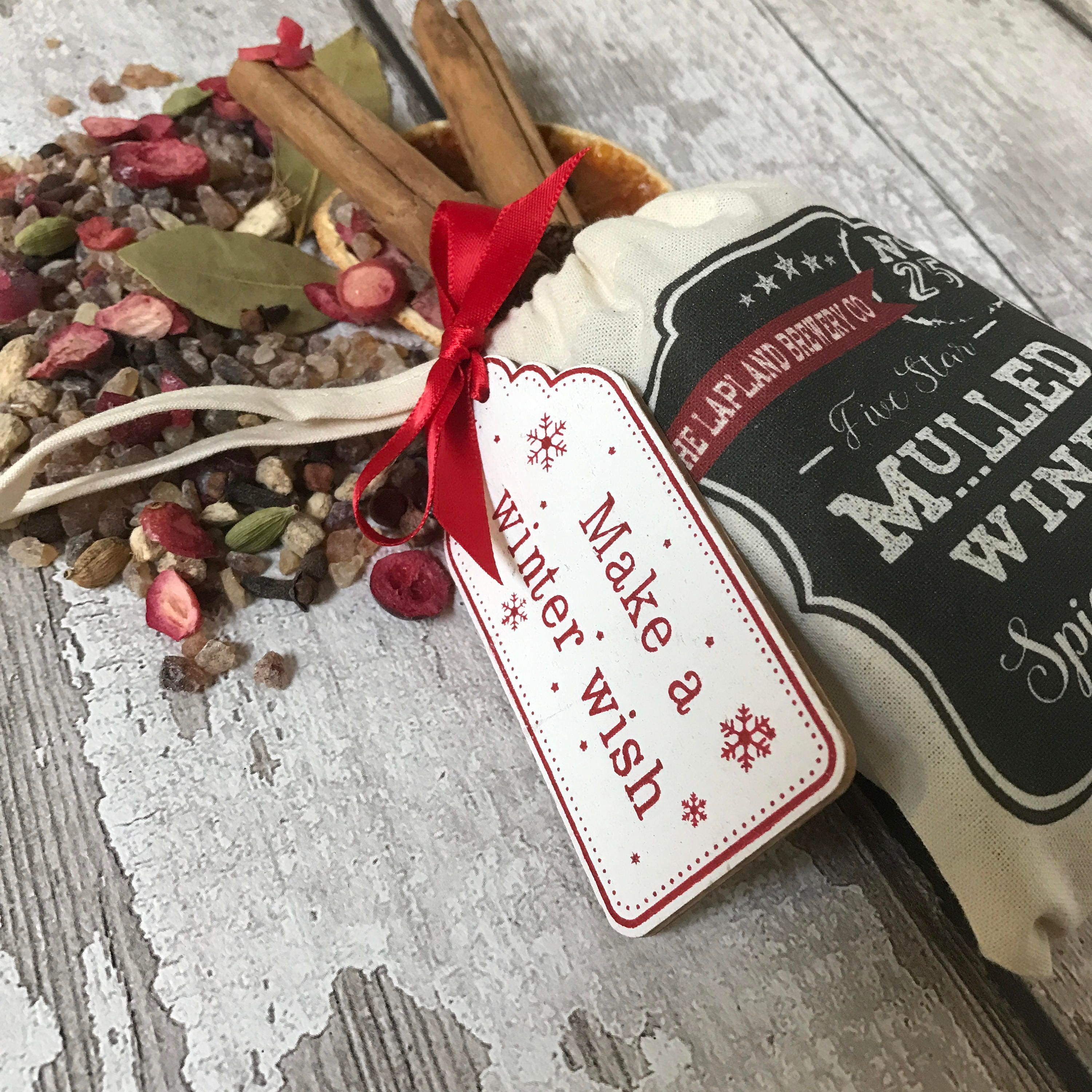Christmas Mulled Wine Spice Mix with Gift Bag Etsy