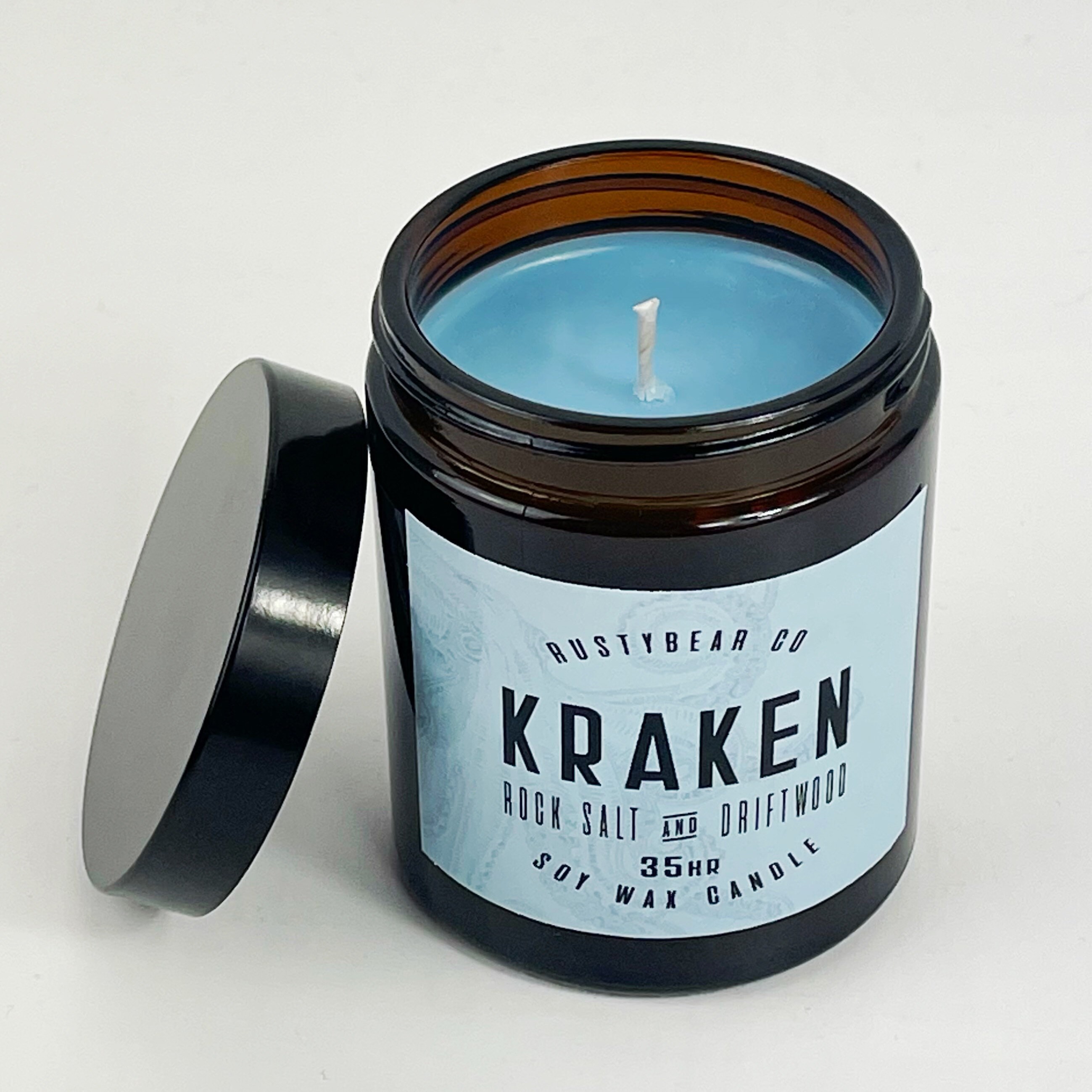 Kraken Soy Candle Rock Salt and Driftwood Etsy