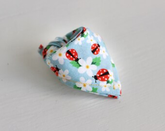 Ladybug Floral Bandana for Dolls