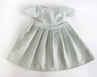 Sage Pleated Doll Dress