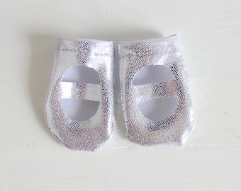 Silver Slippers for Dolls