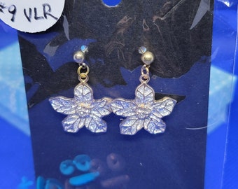 Silver Leaf Drop Earrings