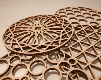 juego de 4 posavasos de madera / posavasos de boda / posavasos de té / abrigos de café / montaña rusa de bebidas / regalos de inauguración / montaña rusa ecológica / regalo