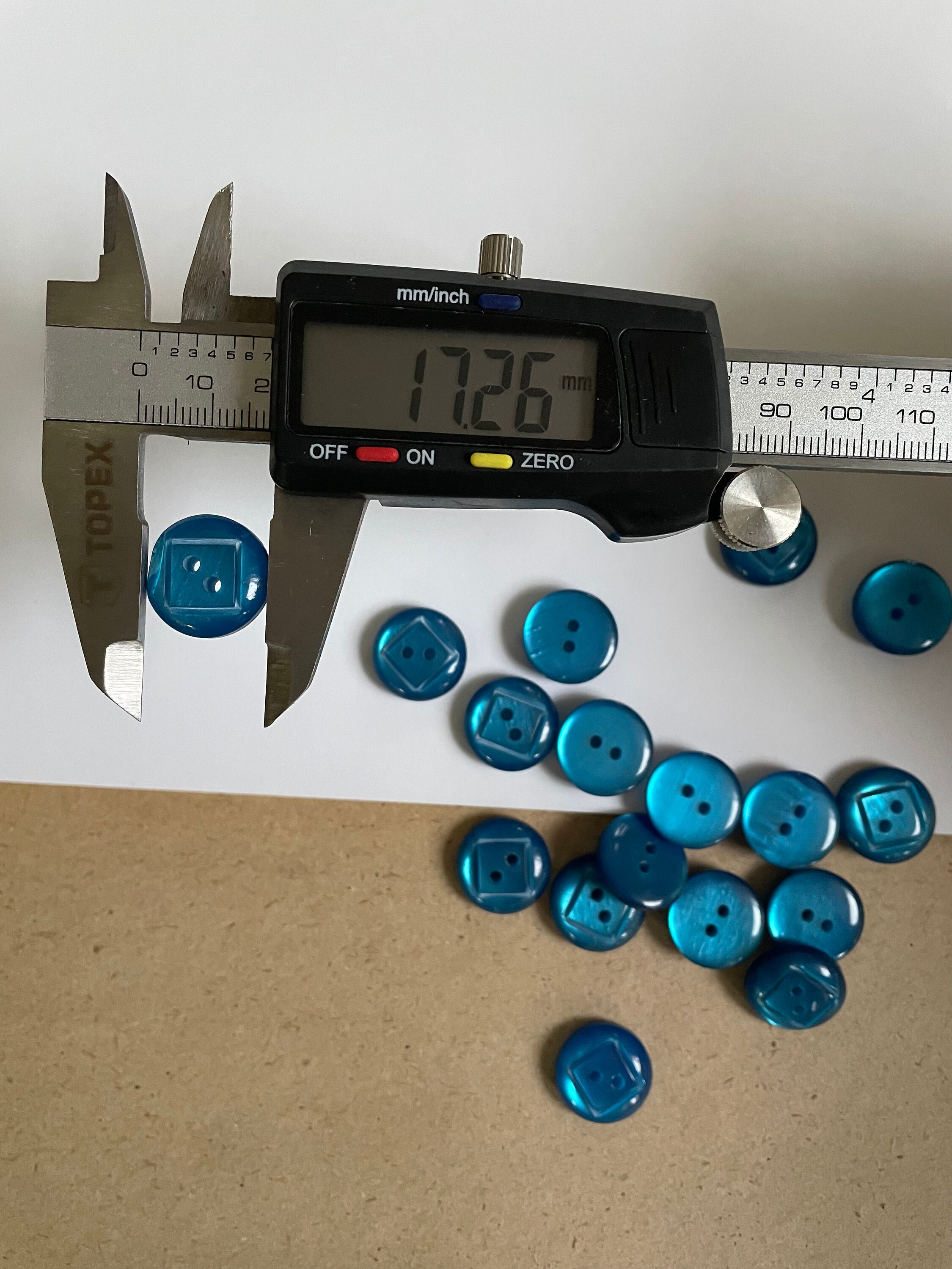 INDIGO Button, 20psc, 2 Whole, Available 1 SIZES, Dark Blue, Green ...