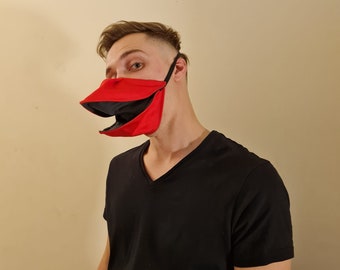 Máscara de pájaro parlante / Máscara de pico parlante / Máscara facial con pico móvil / Máscaras faciales de pato / Máscara bucal móvil / Máscara de pico móvil / (pico largo)
