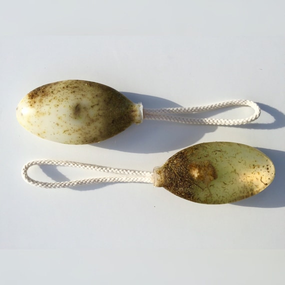 Chamomile Soap On a Rope Handmade Natural Organic Herbal Soap - Body Scrub
