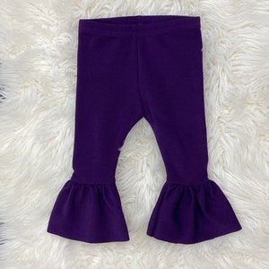 Deep purple Bell pants, bell bottoms, birthday purple pants, dark purple newborn bell leggings, toddler birthday outfit, purple pants