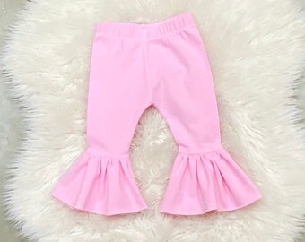 Bell pants, bell bottoms, birthday pink outfit, pink newborn bell leggings, toddler pink birthday outfit, newborn coming home outfits, photo