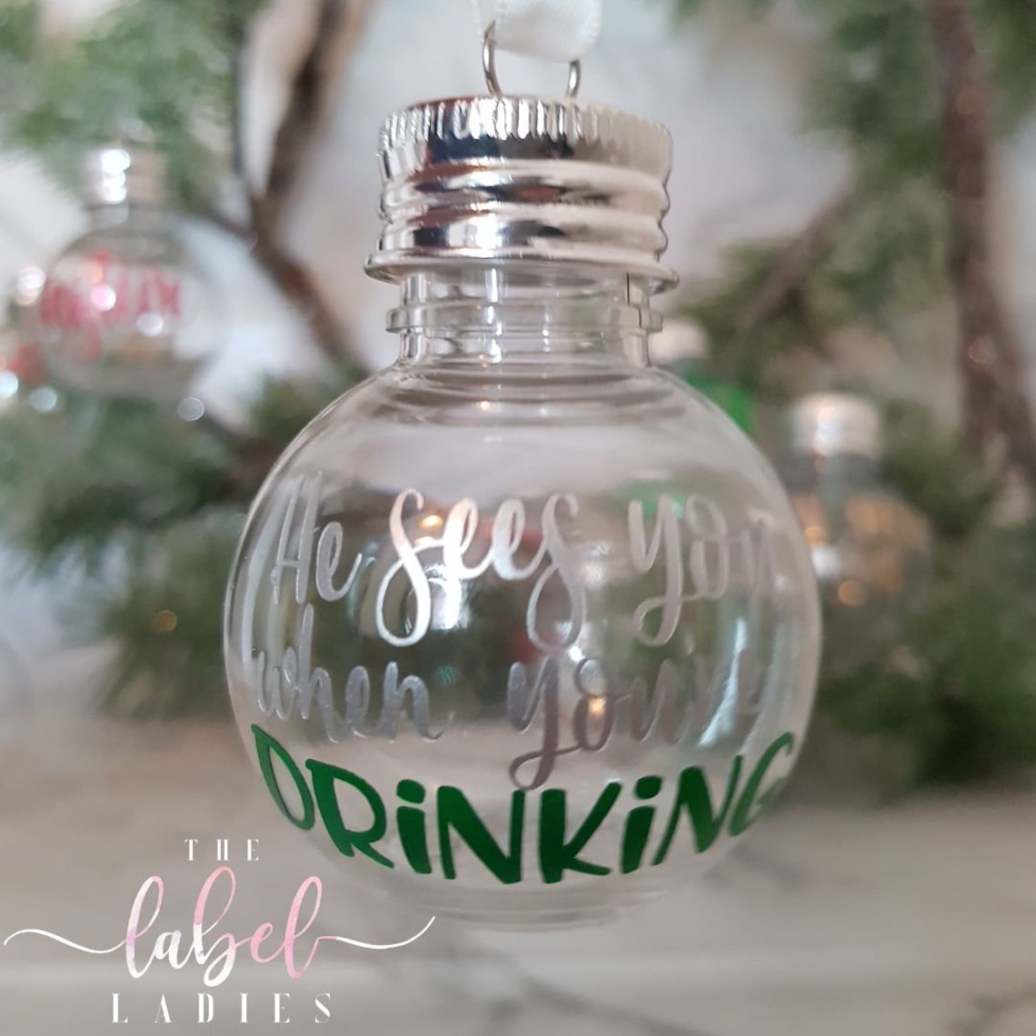 Christmas Alcohol Baubles Booze Balls Etsy
