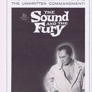 The Sound and the Fury 1959 Vintage Movie Ad with Yul Brynner, Joanne Woodward and Margaret Leighton
