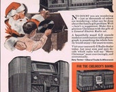 1939 General Electric Radio Consoles or Argus Candid Cameras Original Vintage Christmas Advertisement