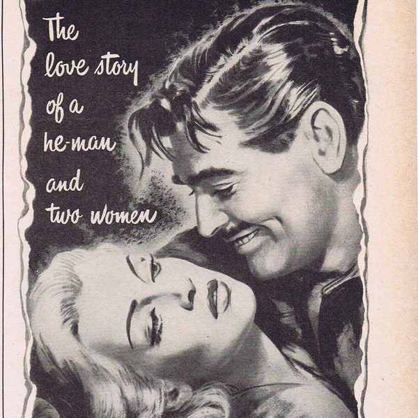 Clark Gable and Lana Turner Homecoming 1948 Old Movie Advertisement