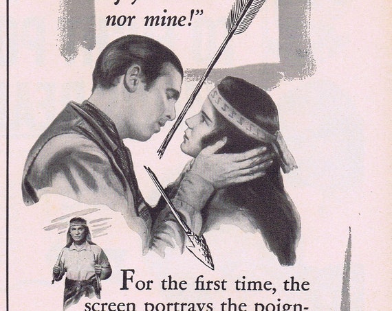 Broken Arrow and James Stewart 1950 Original Movie Advertisement with Debra Paget