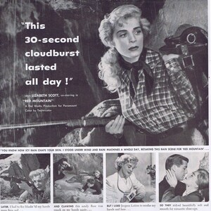 Lizabeth Scott 1952 Jergens Hand Lotion Original Vintage Ad starring in “Red Mountain” Western