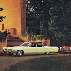 1965 Beautiful Cadillac Sedan Automobile Original Vintage Advertisement