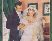 1949 Silver Parade with Wonderful Vintage Wedding Couple or RCA Victor 16-Inch Television Original Advertisement