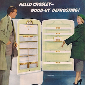 1951 Crosley Shelvador Refrigerator Original Advertisement with Automatic Defrosting
