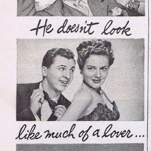 Ladies Man 1947 Original Vintage Smaller Movie Ad with Eddie Bracken and Virginia Welles