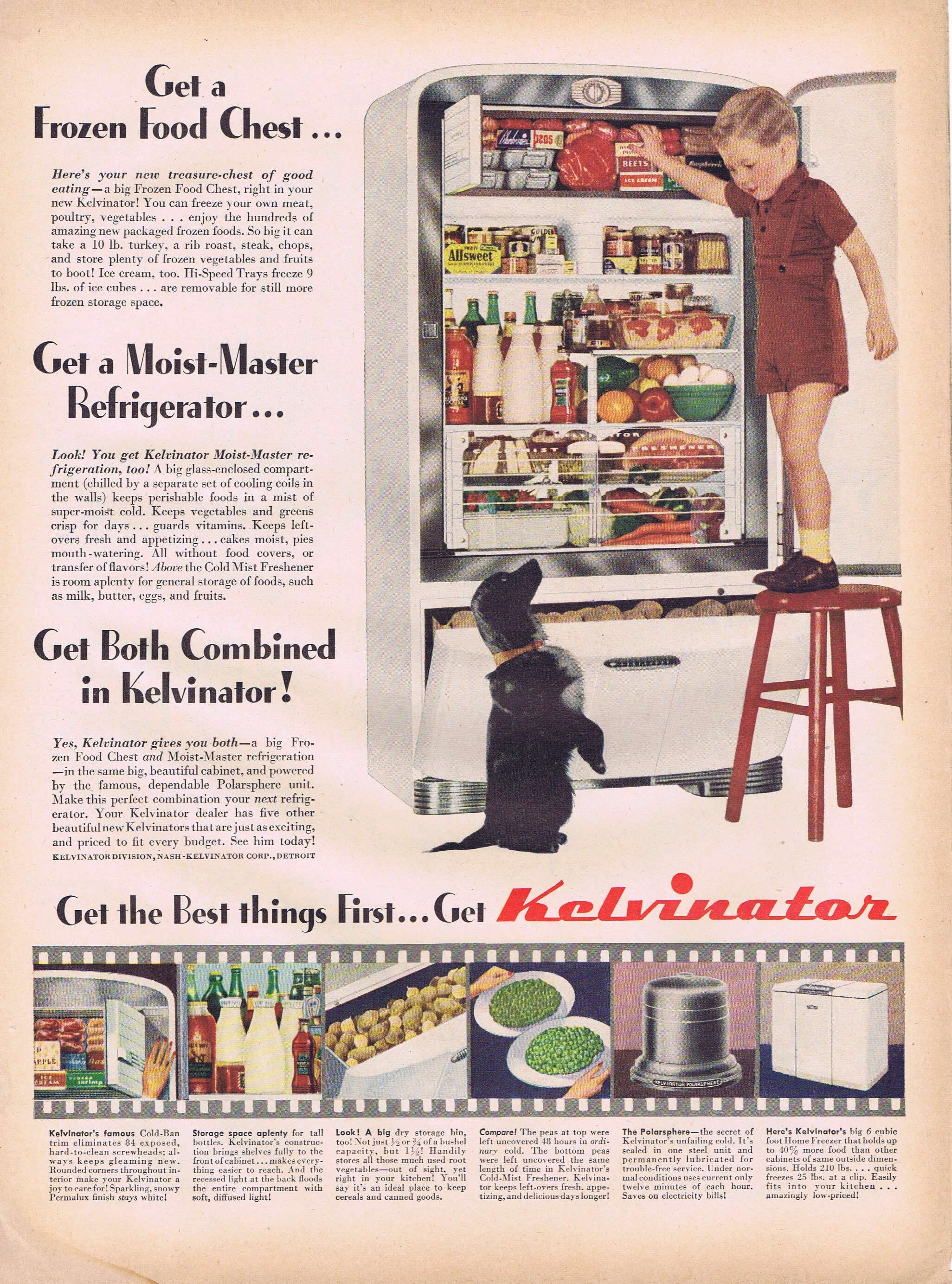 Kelvinator Refrigerator Vintage Skinny Refrigerator