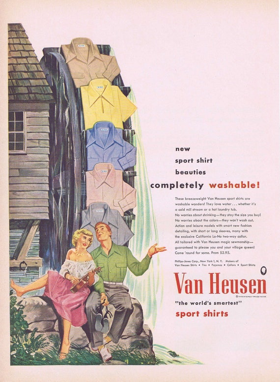 1949 Van Heusen Men’s Sport Shirts or Hotpoint Electric Ranges Original Vintage Advertisement