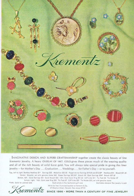 1972 Krementz Jewelry or Beechcraft Duke Aircraft Original Vintage Advertisements