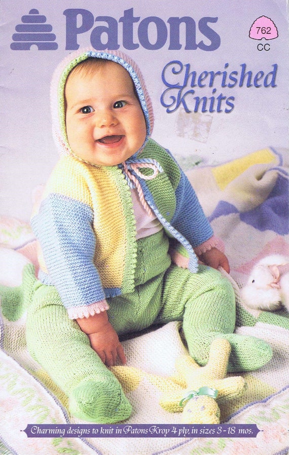 Patons Cherished Knits 762 for Sizes 3-18 Months Great Baby Photos