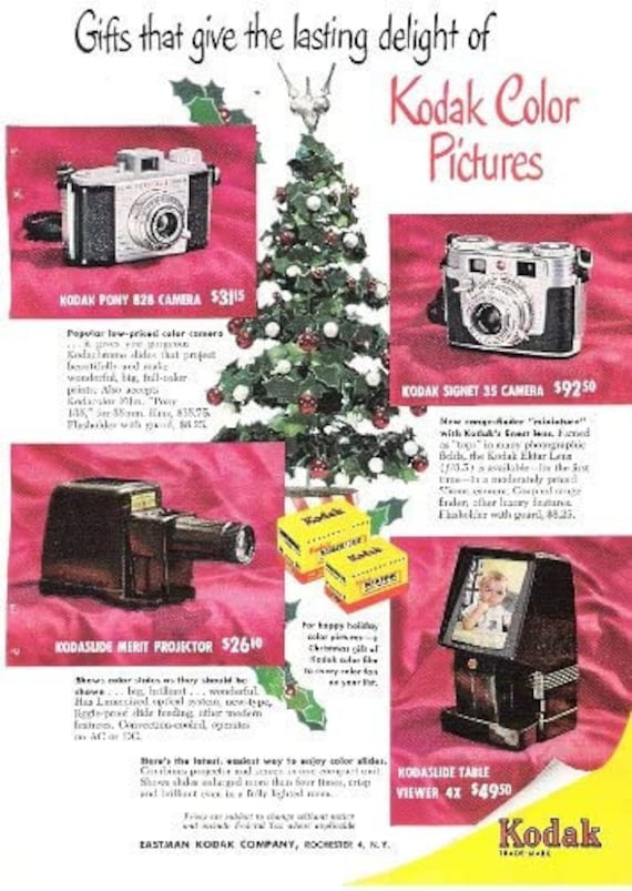 Eastman Kodak Camera 1952 Original Christmas Advertisement