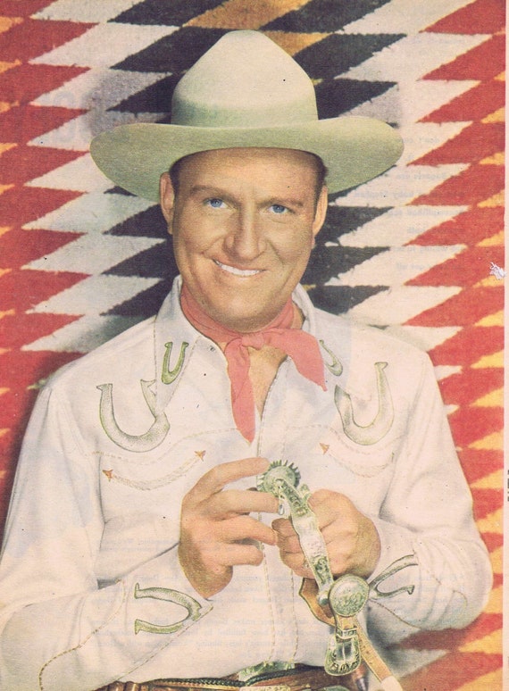 Cowboy Star Gene Autry 1949 Picture Collectible Vintage