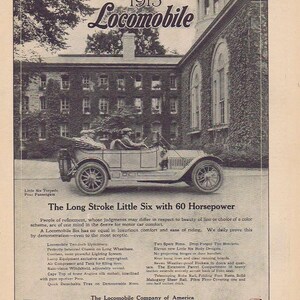 1913 Locomobile Long Stroke Little Six Car Original Advertisement