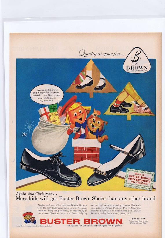 Shoe Store Buster Brown Shoes 1950s 1957 Buster Brown Shoes