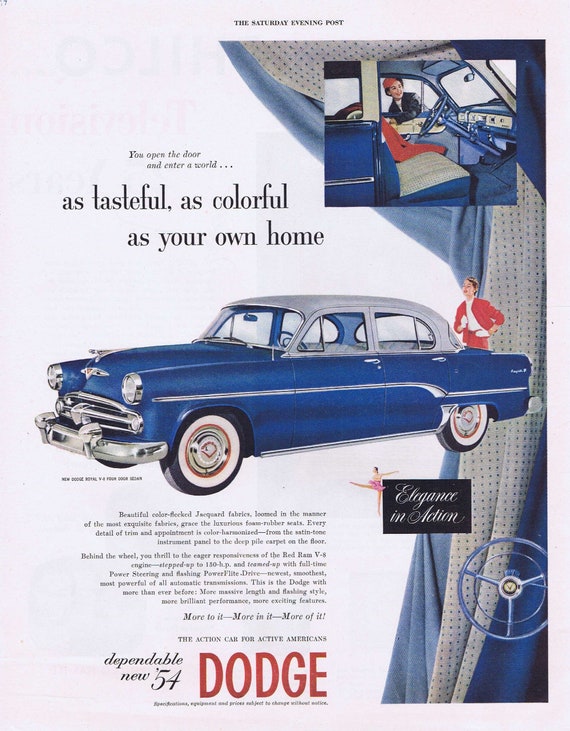 1954 Dodge Royal Sedan Original Vintage Advertisement