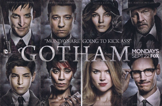 Nice Gotham TV series Double-Page 2014 Advertisement with 8 Cast Members