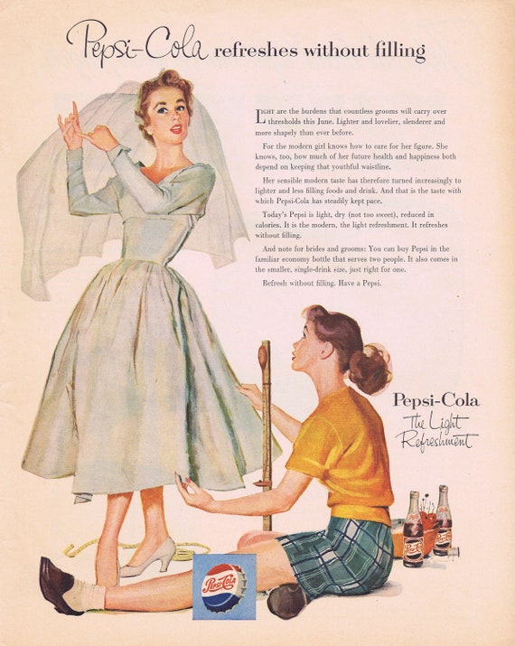 1953 Spring Bride and Pepsi Soda or Toastmaster Automatic Toaster Original Vintage Ads