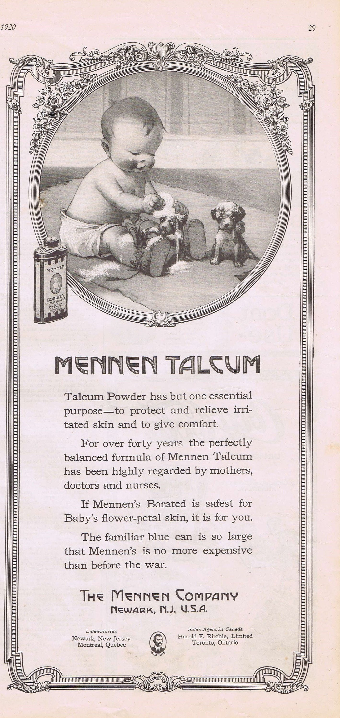 mennen talcum powder