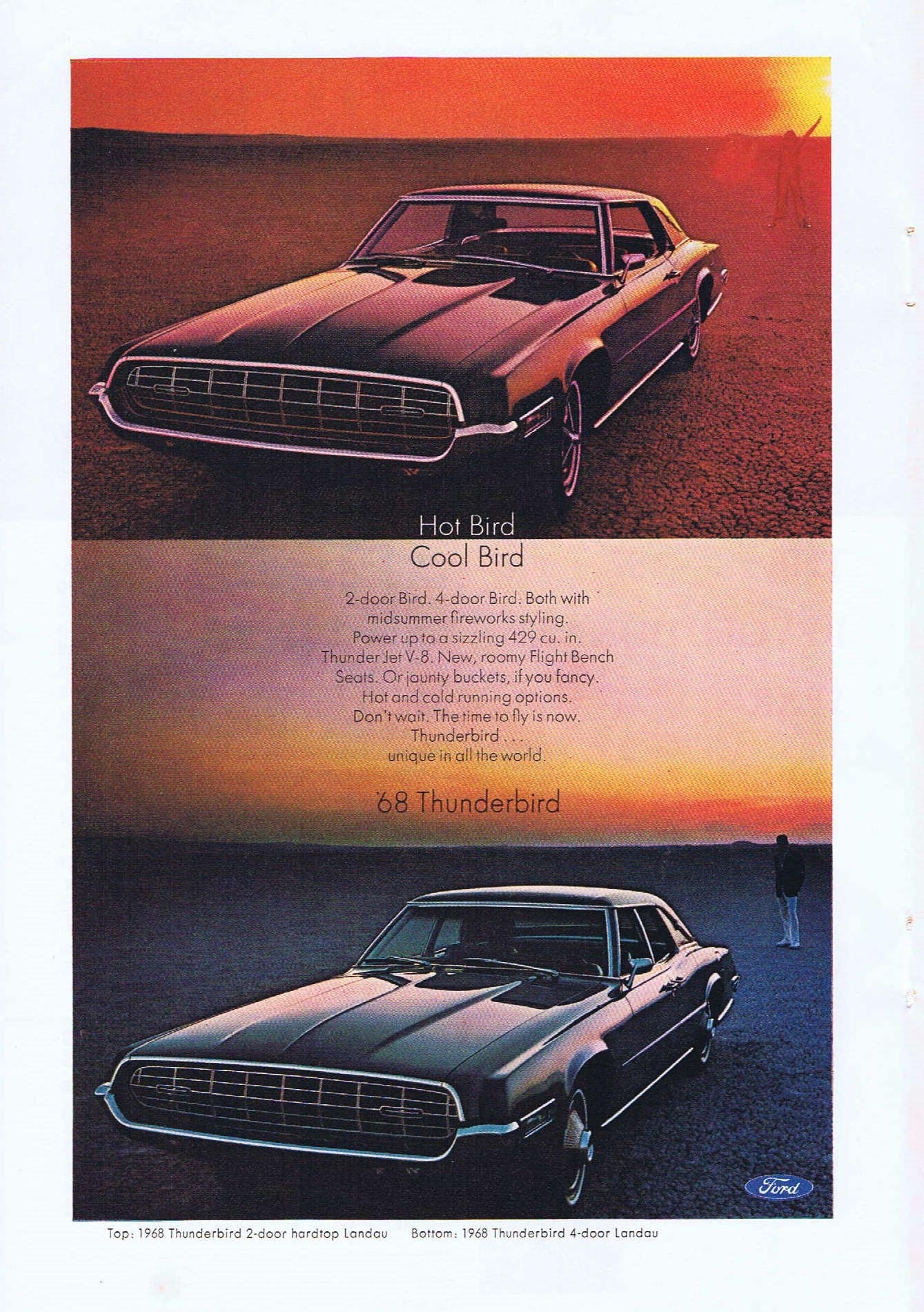 1968 Ford Thunderbird Hot Bird Cool Bird Automobile Original