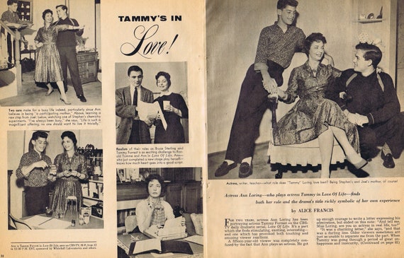 Ann Loring of Love of Life TV series 1960 Original Vintage Feature Story and Pictures and Sons