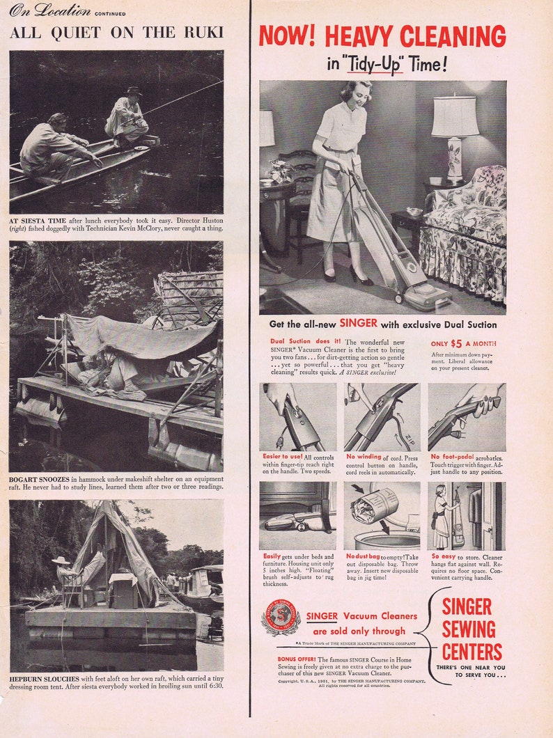 1951 Singer Vacuum Cleaner and Sewing Centers Original Vintage Etsy