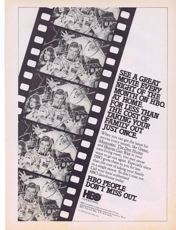 James Bond in Mookraker 1980 HBO Home Box Office Original Vintage Advertisement