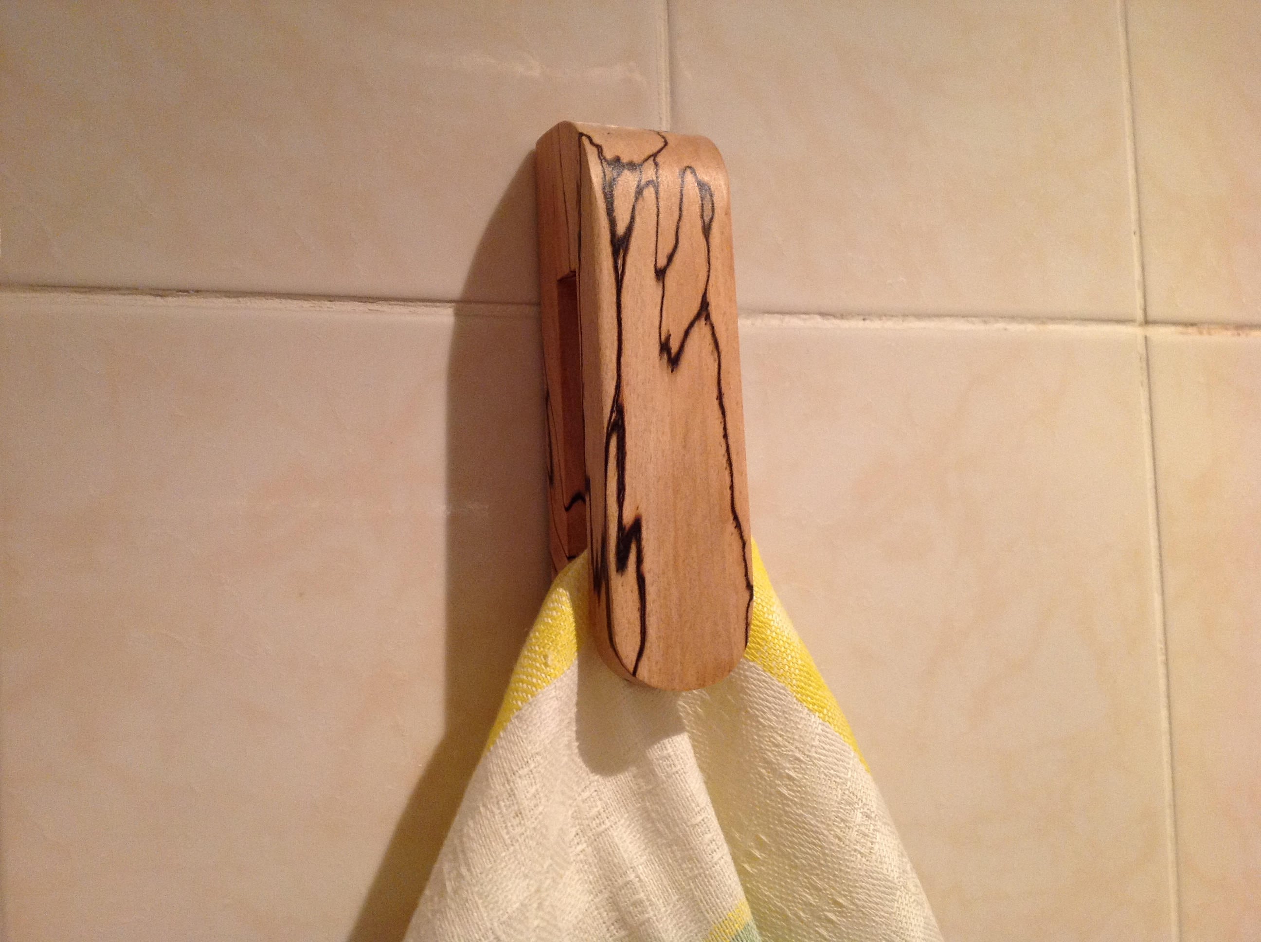 Amish design magic marble towel holder handmade from spalted Etsy